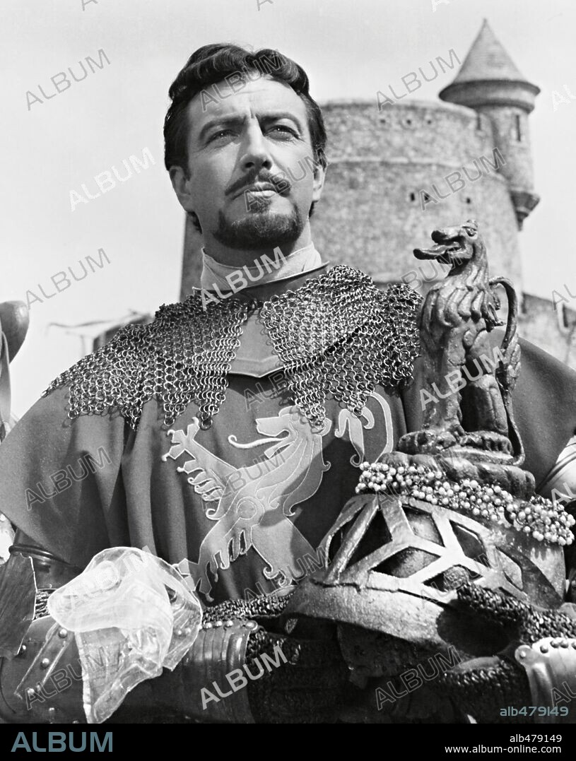 ROBERT TAYLOR in KNIGHTS OF THE ROUND TABLE, 1953, directed by RICHARD THORPE. Copyright M.G.M.