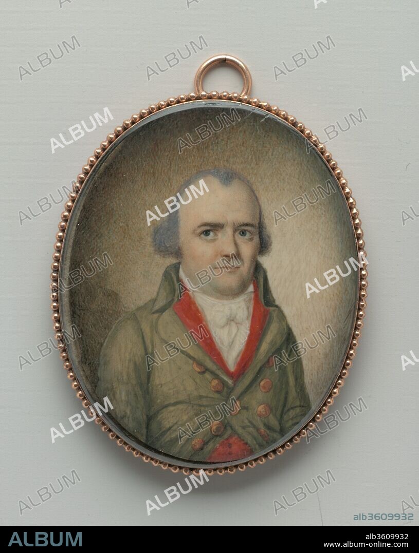 Joseph Griffiths. Dimensions: 2 7/16 x 1 15/16 in. (6.2 x 4.9 cm). Date: 1794.
This may be the Joseph Griffiths who was a mariner and merchant in New York, and later the chairman of the Republican Party in New York State in 1796.  He was married twice, first to Sarah Leonard, on July 19, 1775, and then to Agness Van Wagenen, on April 11, 1781, in New York City.