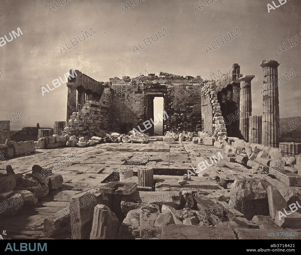 WILLIAM JAMES STILLMAN. The Acropolis of Athens, plate 14. Dated: 1869/1870. Dimensions: image: 18.8 x 23.5 cm (7 3/8 x 9 1/4 in.)  mount: 36.9 x 53.2 cm (14 1/2 x 20 15/16 in.). Medium: carbon print.