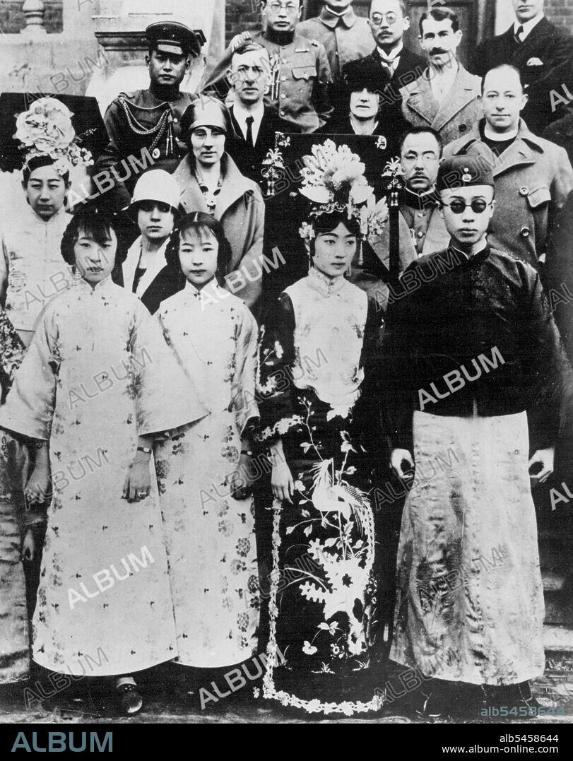 Enthronement of the Emperor of Manchukio.
Mr Pu Yi, the former "Boy Emperor" of China was yesterday enthroned as emperor of Manchukio at hainking, the capital of Manchukio.
Previous to this he observed the four days fast in this fast Pu Yi observed the Chew dynasty ritual for purification before invoking heaven and petitioning for an Imperial mandate. For these four days he was not permitted to see the Empress or any female relatives.
Part of the coronation ceremonies took place in a sacred temple enclosure. Here, in the presence of only six people, he mounted three tiers of earth and turned to the south while priests burnt wood and incense. March 02, 1934. (Photo by Sport and General Press Agency Limited).