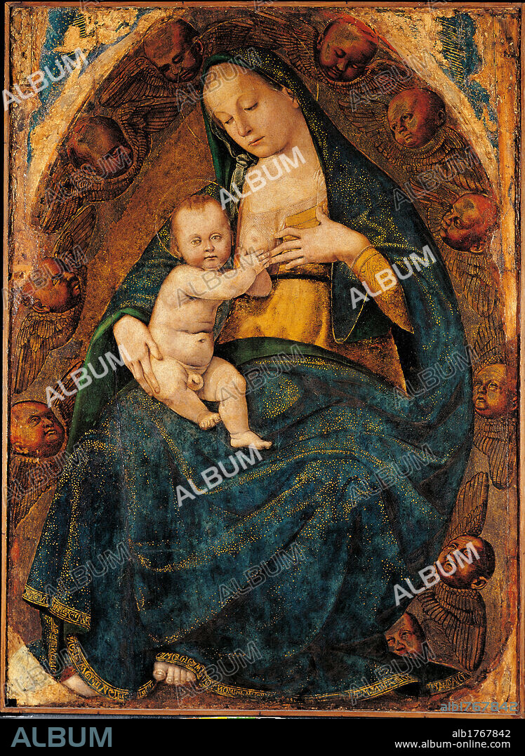 The Nursing Madonna, by Luca Signorelli, 15th Century, tempera on panel, cm 84  x 60 - Album alb1767842