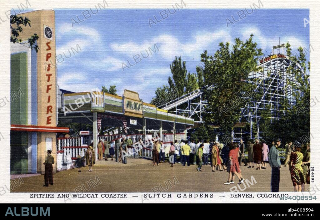 Spitfire and Wildcat roller coasters at Elitch Gardens Denver