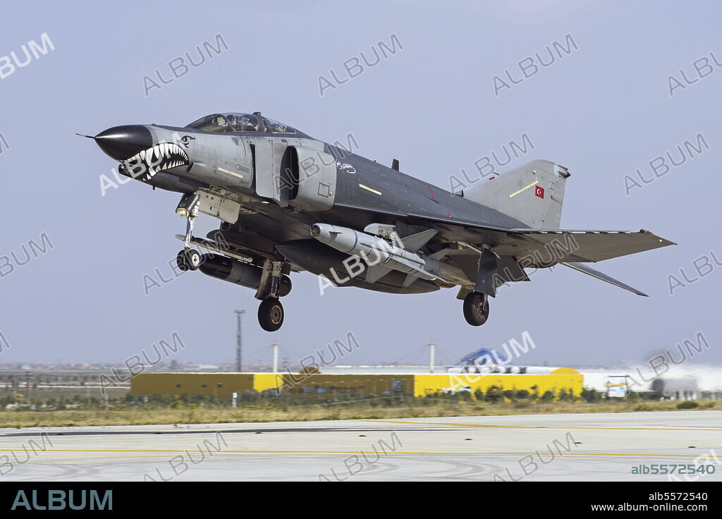 A Turkish Air Force F-4E-2020 Terminator equipped with the AGM-142 Popeye, attending the international Exercise Anatolian Eagle 2014-2 in Konya, Turkey.