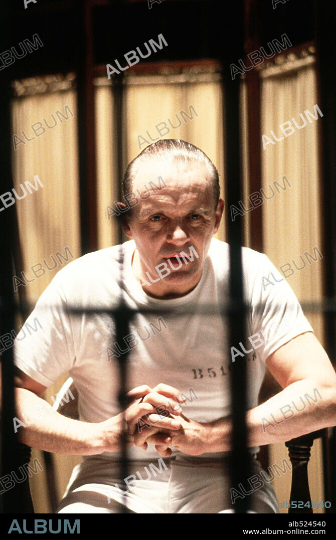 ANTHONY HOPKINS in THE SILENCE OF THE LAMBS, 1991, directed by JONATHAN DEMME. Copyright ORION PICTURES.