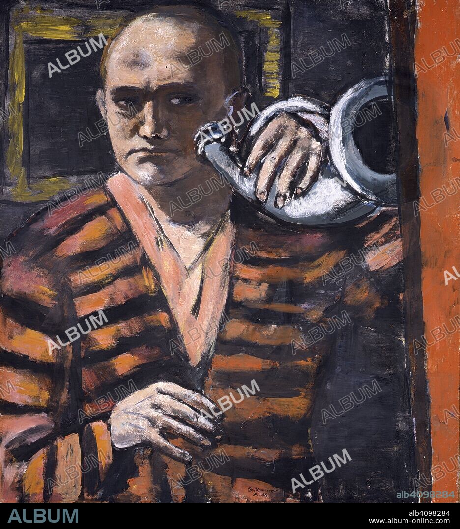 MAX BECKMANN. Self-Portrait with Horn.