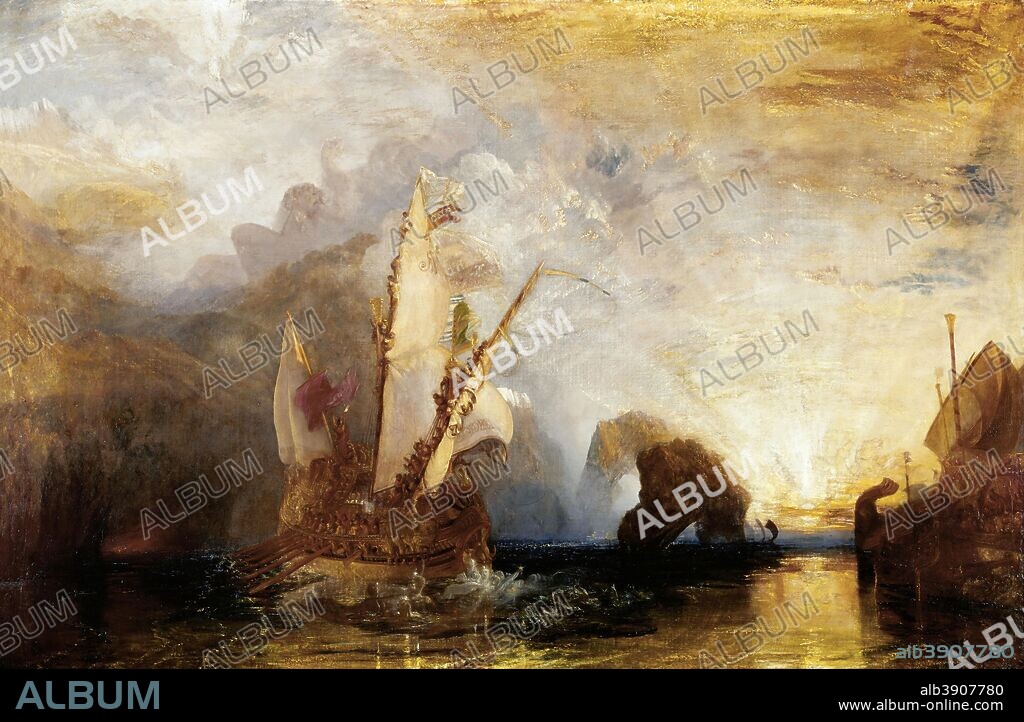 J. M. W. TURNER. William Turner: Ulysses deriding Polyphemus. Date/Period:  1829. Painting. Oil on canvas. - Album alb3907780