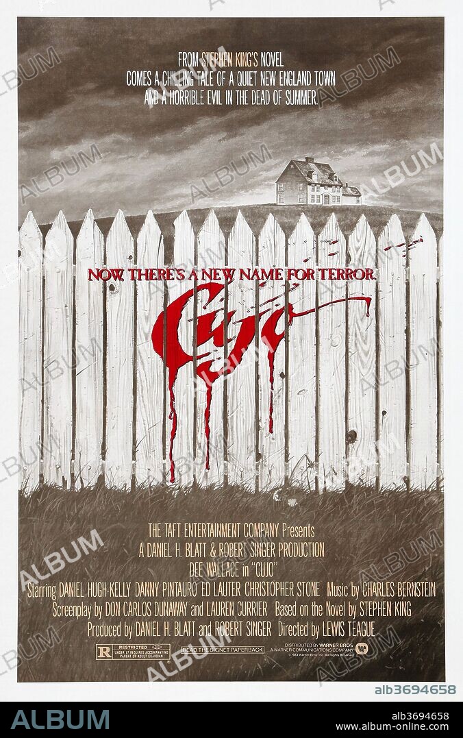 Poster of CUJO, 1983, directed by LEWIS TEAGUE. Copyright TAFT ENTERTAINMENT.