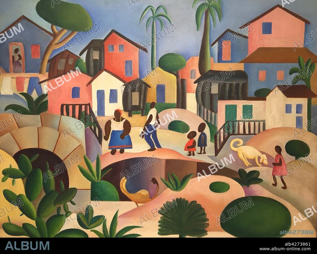 Tarsila do Amaral / Morro de favela, 1924. Óleo sobre tela. 64 x 74 cm.