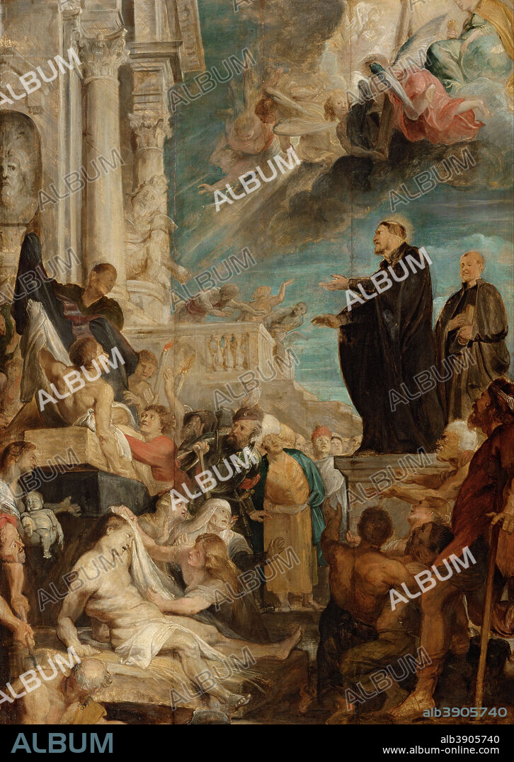 PETER PAUL RUBENS. The miracles of St. Francis Xavier, Modello. Date/Period: 1616 - 1617. Painting. Oil on Wood. Height: 1,045 mm (41.14 in); Width: 725 mm (28.54 in).