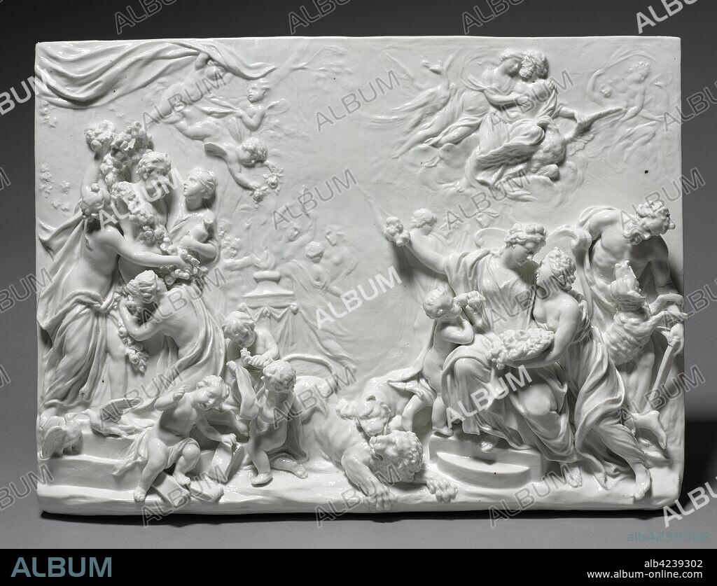 Spring, mid-1700s. Doccia Porcelain Factory (Italian), after a design by Massimiliano Soldani (Italian, 1656-1740). Porcelain; overall: 40.6 x 55.9 cm (16 x 22 in.).