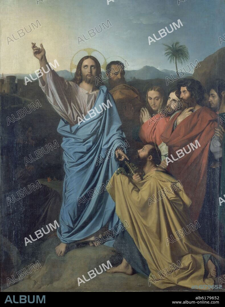 JEAN AUGUSTE DOMINIQUE INGRES. Jesus Returning the Keys to St. Peter - 1820 - 280x217 cm - oil on canvas - French Neoclassicism.