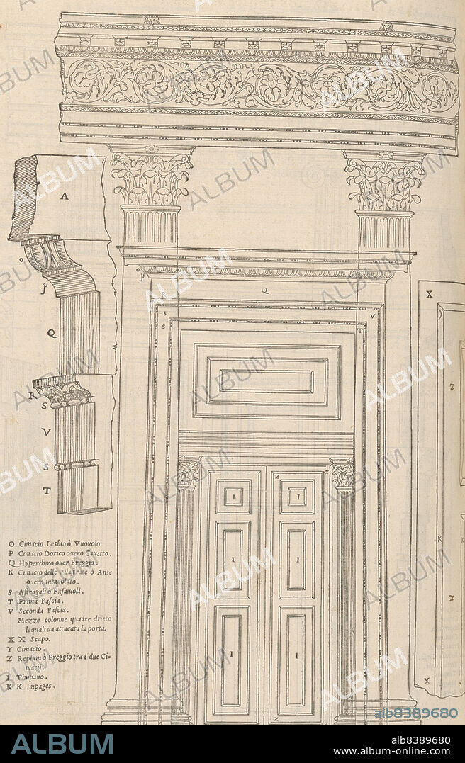 VITRUBIO, GIUSEPPE PORTA, ANDREA PALLADIO, DANIELE BARBARO. I dieci libri  dell'architettura di M. Vitruvio tradutti et commentati da monsignor  Barbaro,1556. Creators: V - Album alb8389680