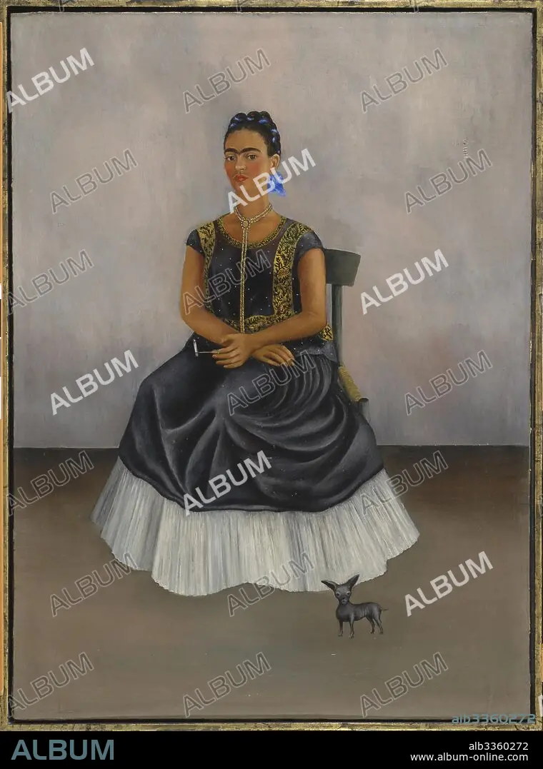 FRIDA KAHLO. Itzcuintli Dog With Me (Self-Portrait). - Album Alb3360272