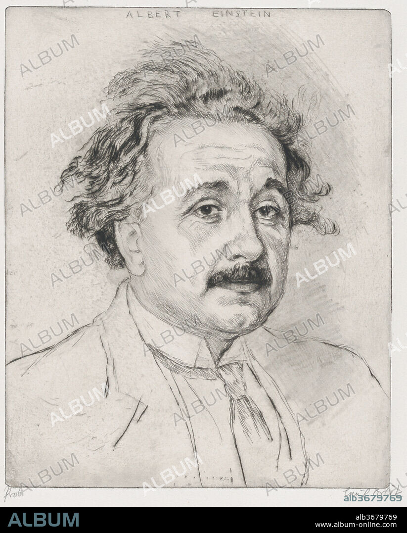 Albert Einstein. Artist: Emil Orlik (Austro-Hungarian, Prague 1870-1932 Berlin). Dimensions: sheet: 14 7/8 x 10 3/4 in. (37.8 x 27.3 cm)
plate: 9 13/16 x 7 7/8 in. (24.9 x 20 cm). Date: n.d..