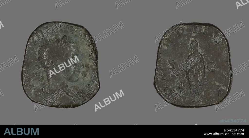 ANCIENT ROMAN. Sestertius (Coin) Portraying Emperor Gordianus. Roman. Date: 238 AD-244 AD. Dimensions: Diam. 2.8 cm; 17.71 g. Bronze. Origin: Roman Empire.