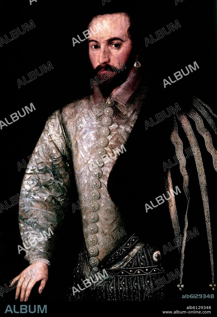 ANONIMO SIGLO XVI. Walter Raleigh 1554 1618 English aristocrat