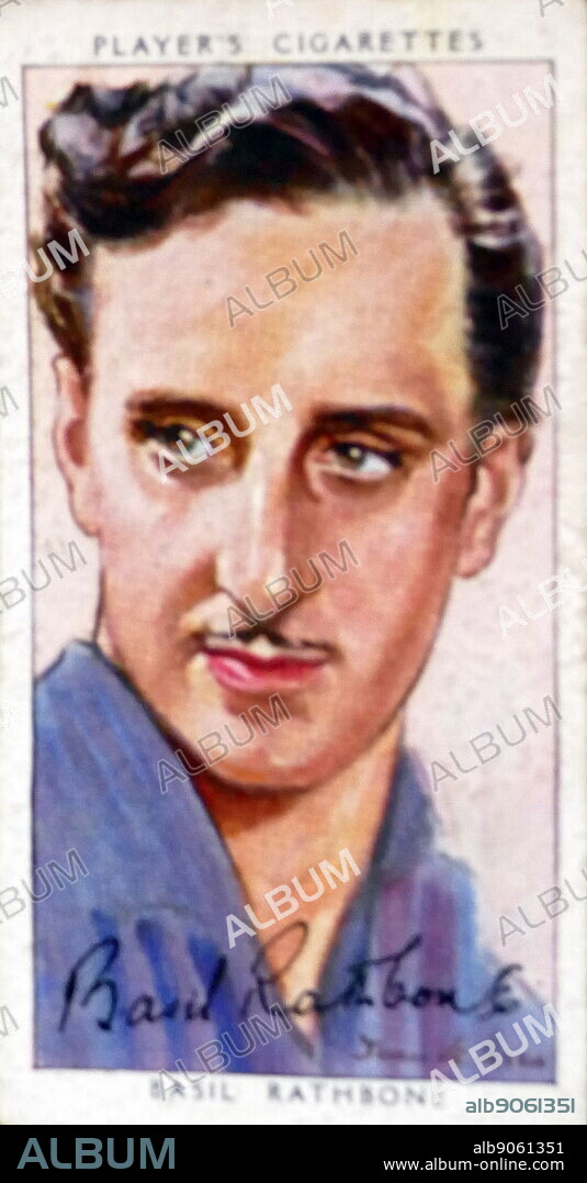 Player s Cigarettes card depicting Basil Rathbone Album alb9061351