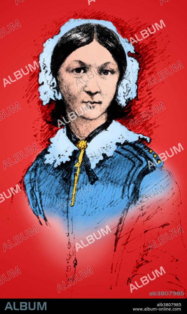 Florence Nightingale, 1820 Drawing by Vintage Design Pics - Pixels Merch