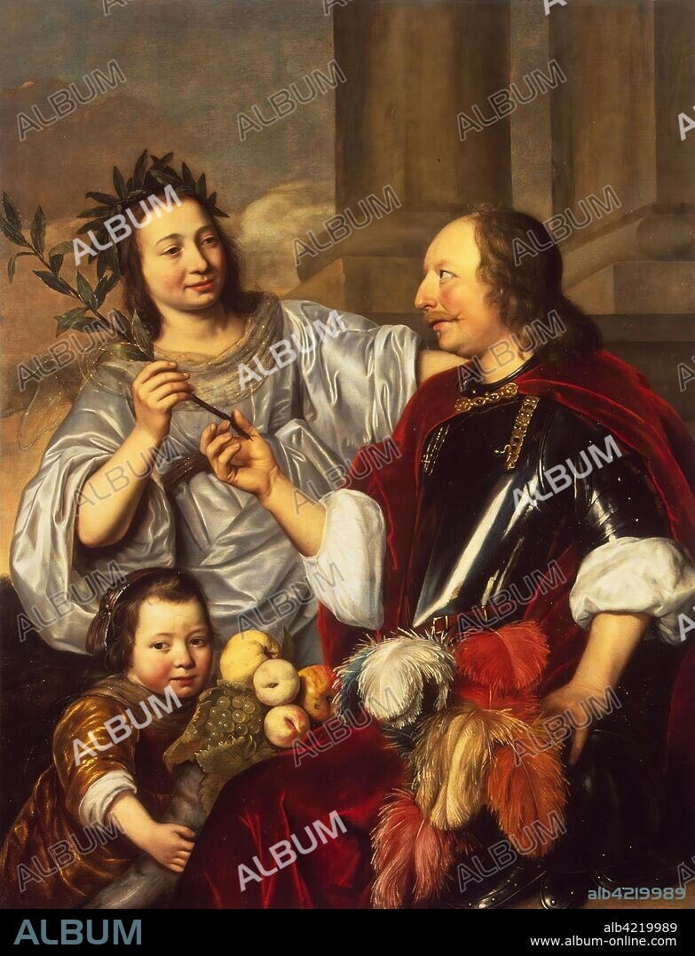 BRAIJ, JAN DE (ATTRIBUTED). 'Allegorical Family Portrait'. Holland, Early 1670s. Dimensions: 133x101 cm.