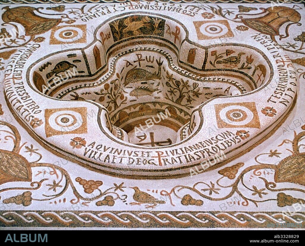 Roman mosaic floor from North Africa. Sixth century AD. Bardo National Museum of Prehistory and Ethnography, Tunisia.