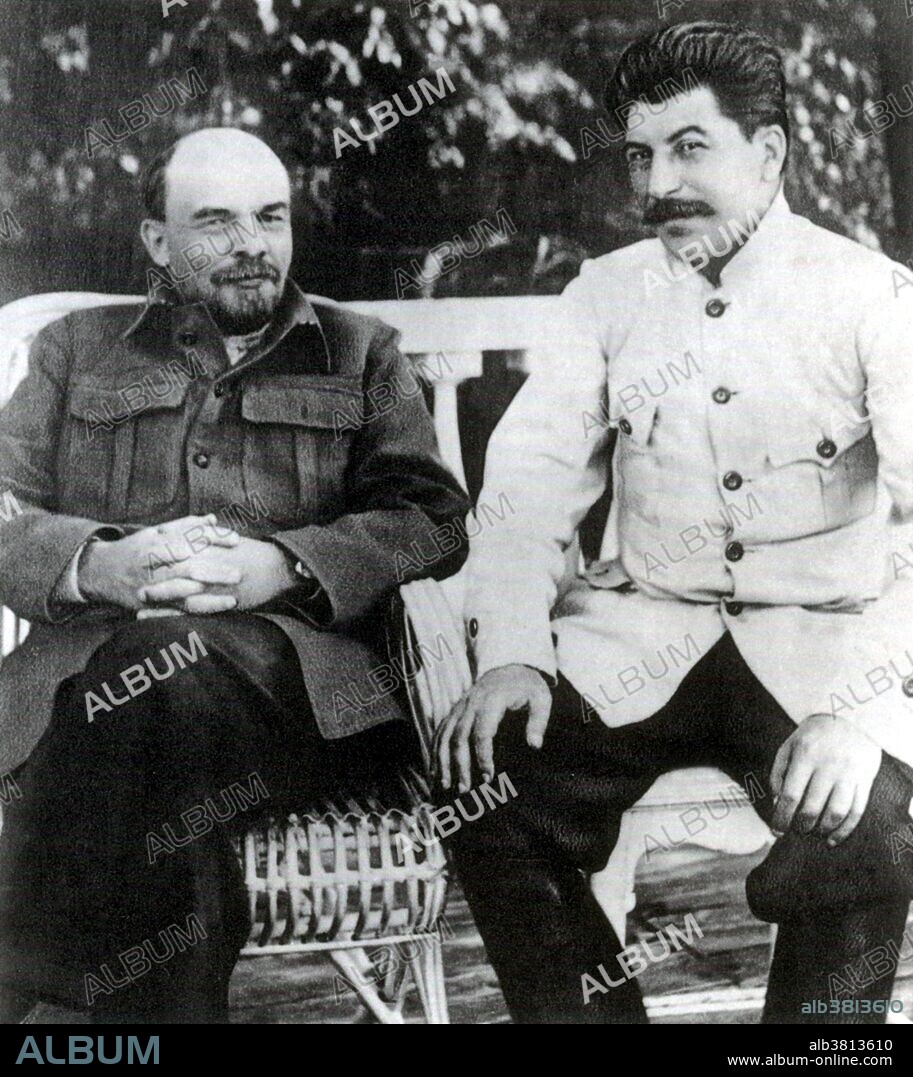 Vladimir Lenin (left) and Josef Stalin (right) in Gorki, 1922. Lenin suffered a stroke in 1922, forcing him into semi-retirement in Gorki. Stalin visited him often, acting as his intermediary with the outside world,but the pair quarreled and their relationship deteriorated. Lenin dictated increasingly disparaging notes on Stalin in what would become his testament. He criticized Stalin's political views, rude manners, and excessive power and ambition, and suggested that Stalin should be removed from the position of general secretary. Lenin, who had led the Russian Revolution and founded the Soviet state died in 1923, and was succeeded by Stalin, who adopted more dictatorial methods of governing than Lenin.