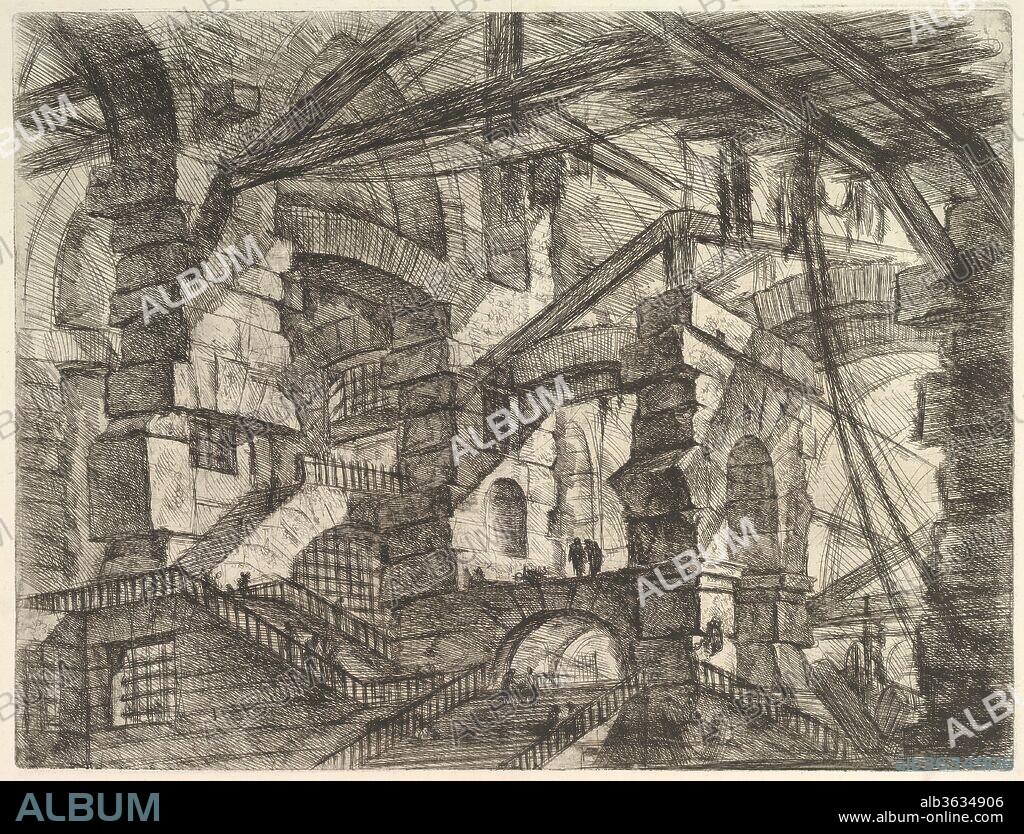 The Gothic Arch, from Carceri d'invenzione (Imaginary Prisons). Artist: Giovanni Battista Piranesi (Italian, Mogliano Veneto 1720-1778 Rome). Dimensions: plate: 16 1/4 x 21 7/16 in. (41.2 x 54.4 cm)
sheet: 19 7/16 x 25 1/8 in. (49.4 x 63.8 cm). Publisher: Giovanni Bouchard (French, ca. 1716-1795). Series/Portfolio: Carceri d'invenzione (Imaginary Prisons). Date: ca. 1749-50.