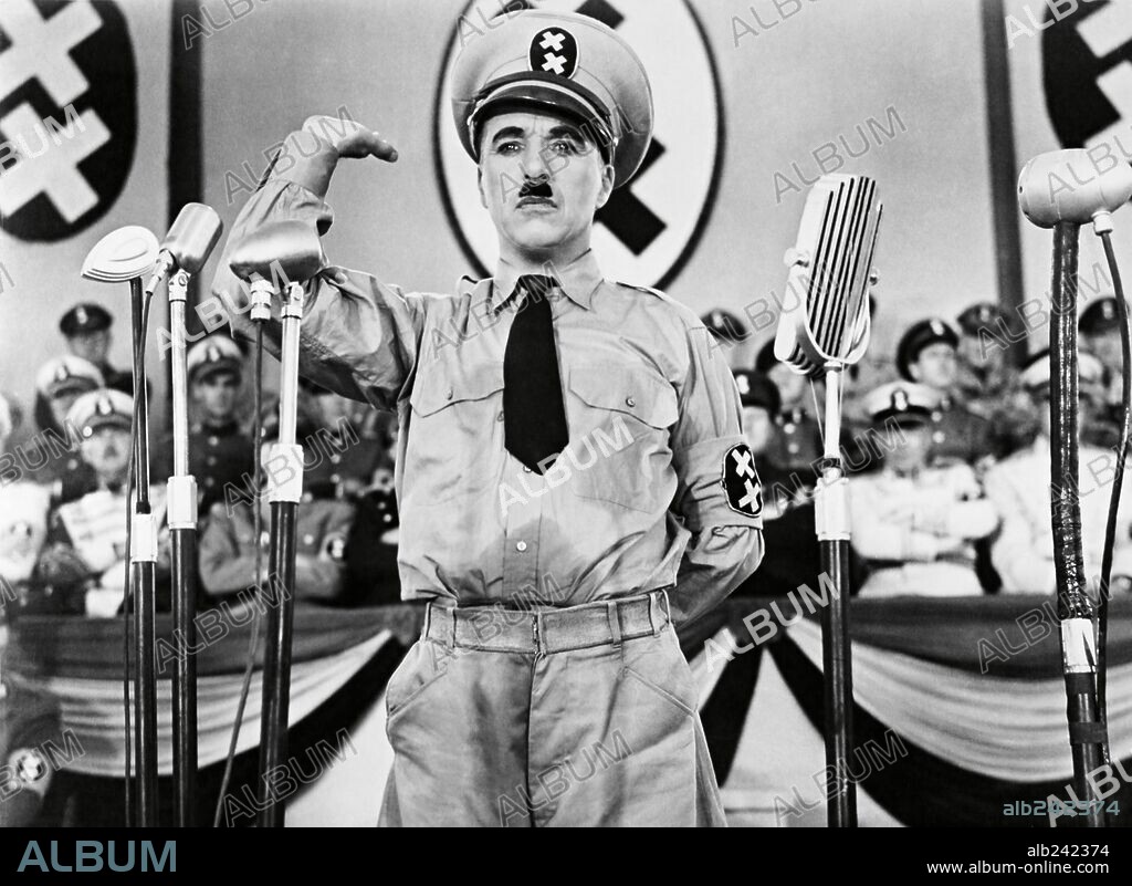 Adolf Hitler and Chaplin. CHARLIE CHAPLIN in THE GREAT DICTATOR, 1940 ...