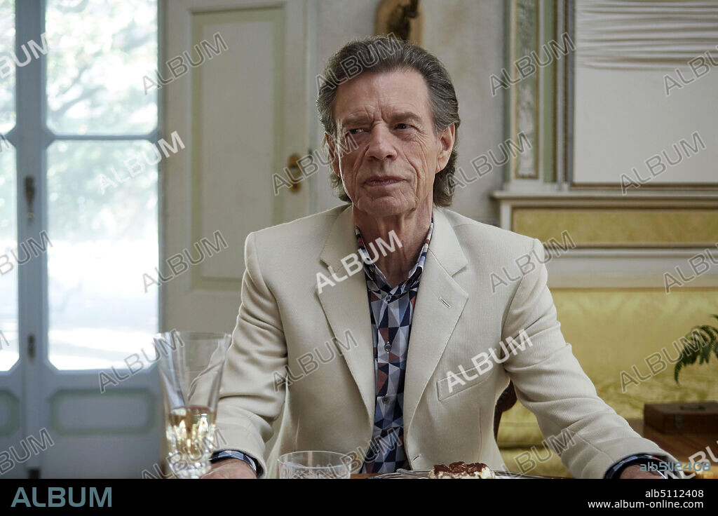 MICK JAGGER in THE BURNT ORANGE HERESY, 2019, directed by GIUSEPPE CAPOTONDI.