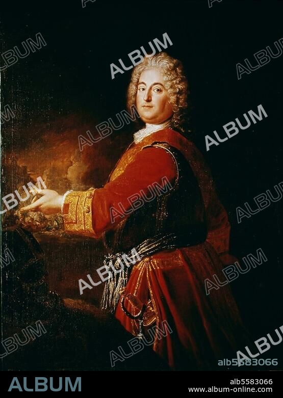 Christian Ludwig, margrave of Brandenburg-Schwedt (son of the Great Elector, brother of Frederick I of Prussia), 1677-1734. Portrait. Painting by Antoine Pesne (1683-1757). Oil on canvas, 149 × 116cm. Berlin, Schloß Charlottenburg.