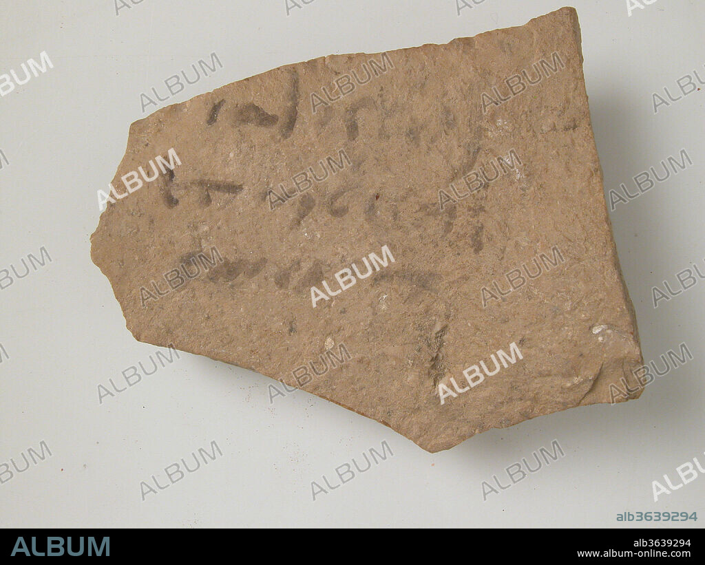 Ostracon. Dimensions: 7.1 x 8.7 x 2.5 cm (2 13/16 x 3 7/16 x 1 in.). Date: 400-30 B.C..