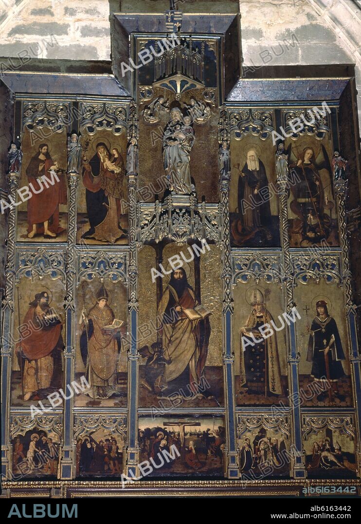 ANONIMO SEVILLANO. RETABLO DE SAN BARTOLOME 1504 OLEO TABLA