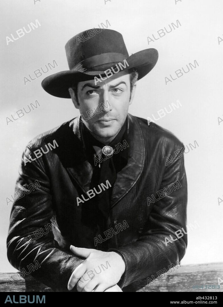 ROBERT TAYLOR in BILLY THE KID, 1941, directed by DAVID MILLER and FRANK BORZAGE. Copyright M.G.M.