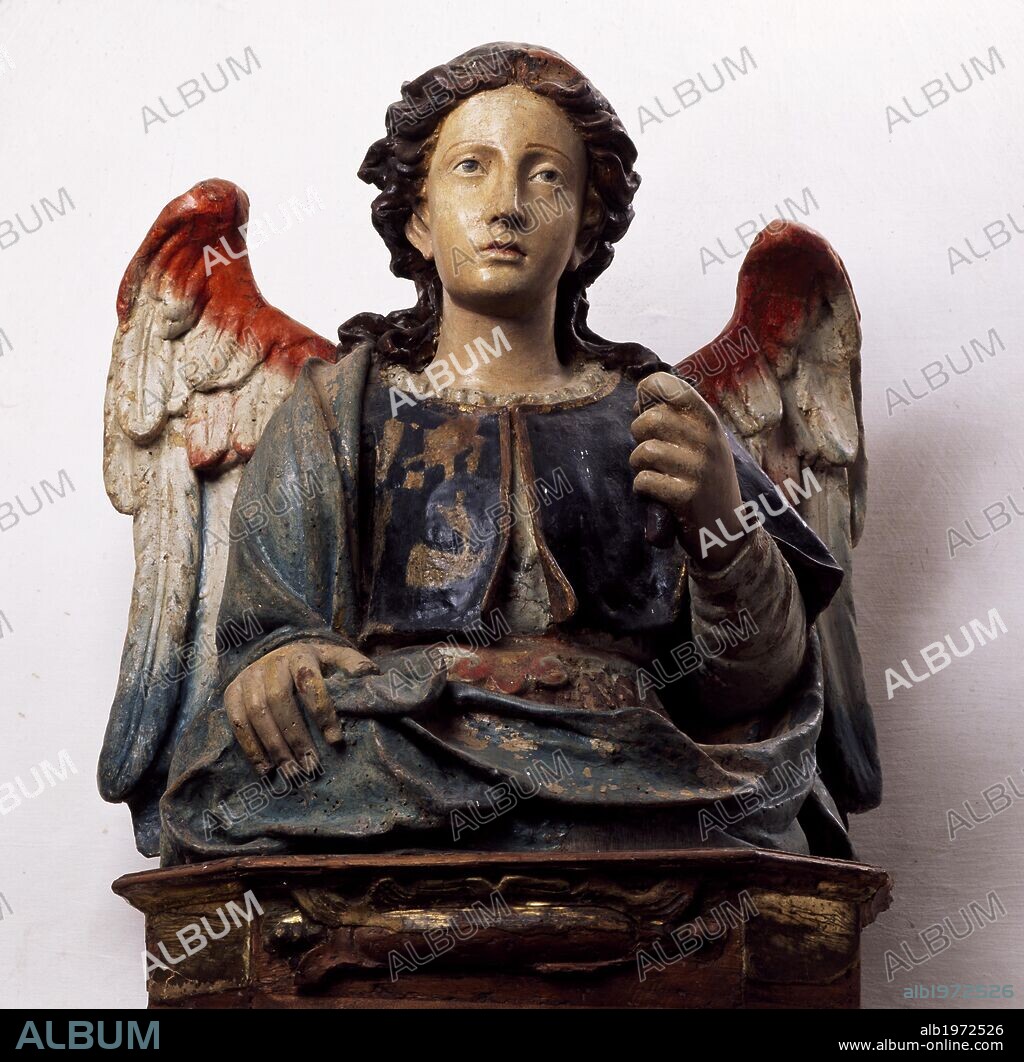 Archangel Michael wooden sculpture by Neapolitan School of