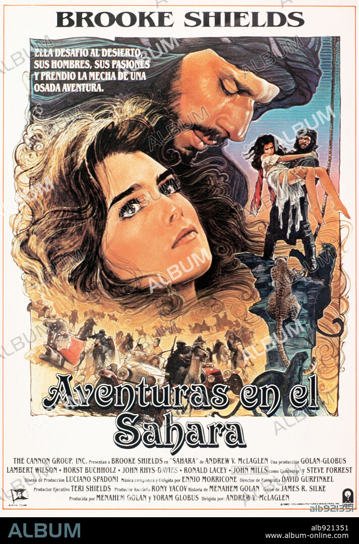 Poster of SAHARA, 1983, directed by ANDREW V. MCLAGLEN. Copyright CANNON FILMS.