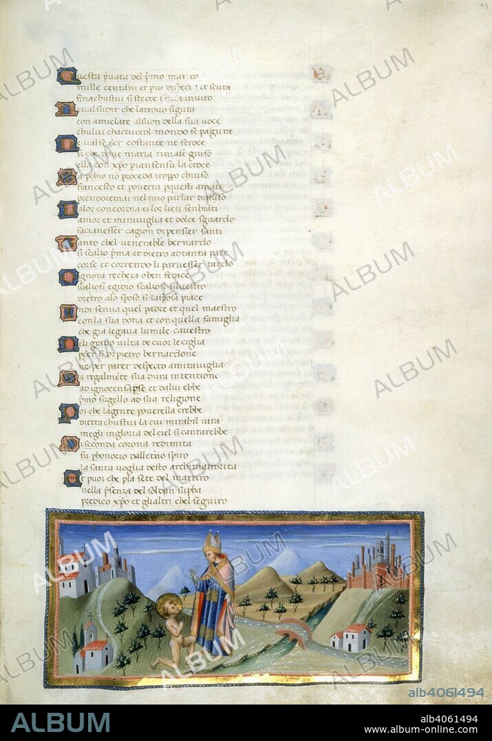 DANTE ALIGHIERI and GIOVANNI DI PAOLO. Renunciation of St. Francis