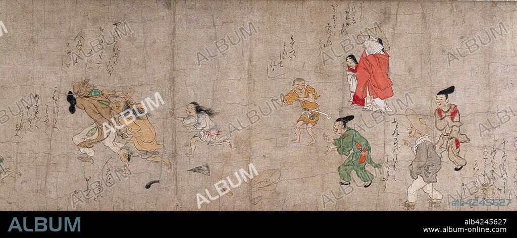 Fukutomi Zoshi, 1400s. Japan, Kamakura period (1185-1333). Handscroll ...