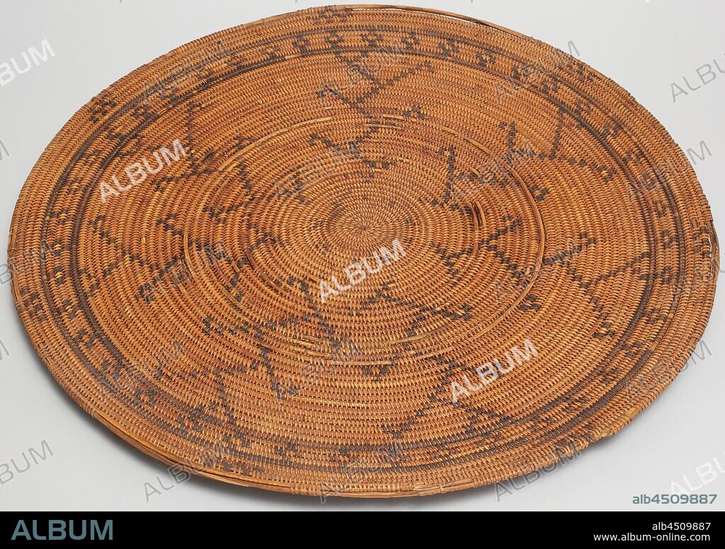 Chumash, Native American, Basket Tray, late 19th century, Grasses, Overall: 5/8 × 15 3/4 inches (1.6 × 40 cm).
