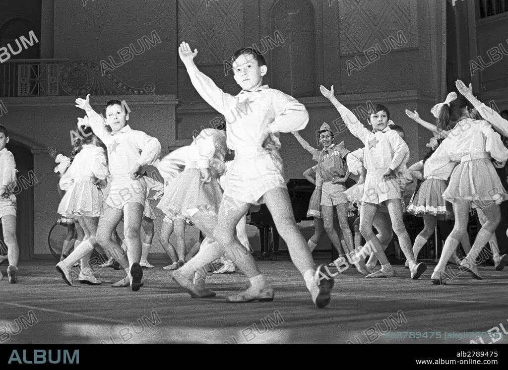 A scene from the Polka-Competition dance. Staging by G. Shishkin. The ...