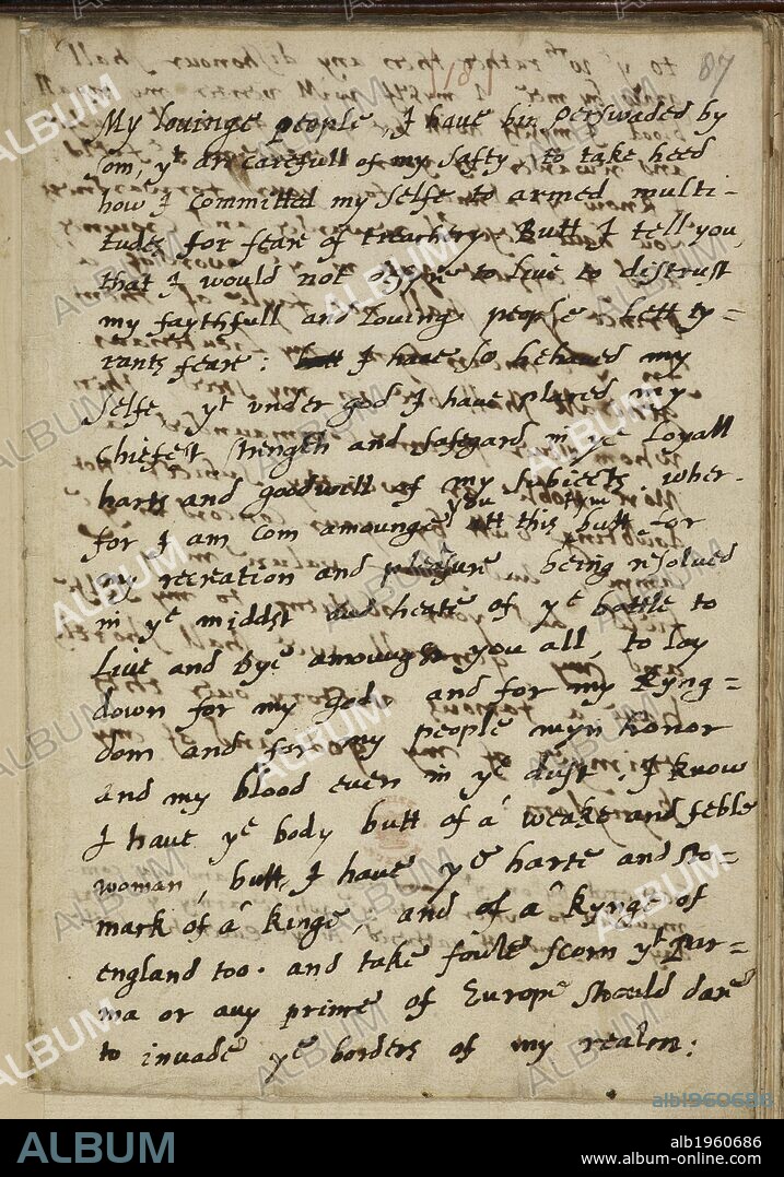 The Tilbury Speech of Queen Elizabeth I. Letters and Papers on