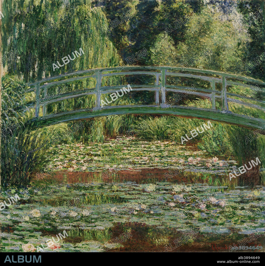 Claude Monet. The Japanese Footbridge And The Water Lily Pool, Giverny 