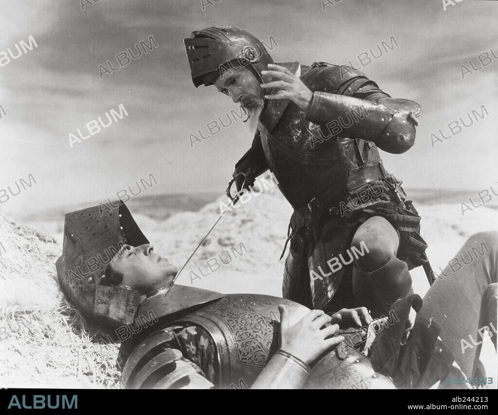 FERNANDO REY y RAFAEL RIVELLES en DON QUIJOTE DE LA MANCHA, 1947, dirigida por RAFAEL GIL. Copyright COMPAÑIA INDUSTRIAL FILM ESPAÑOL (CIFESA).