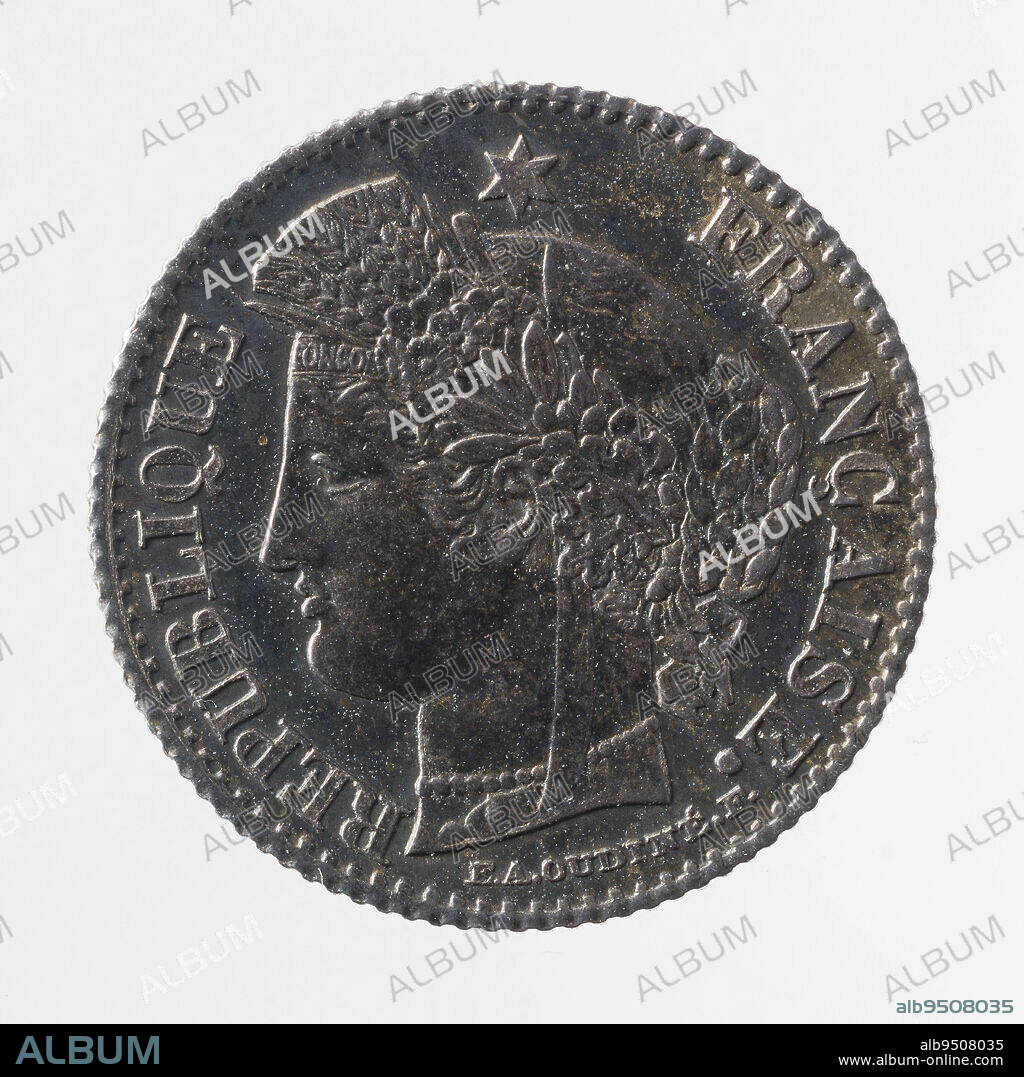 Coin of 20 centimes of the Second Republic 1849 Oudin Eug ne