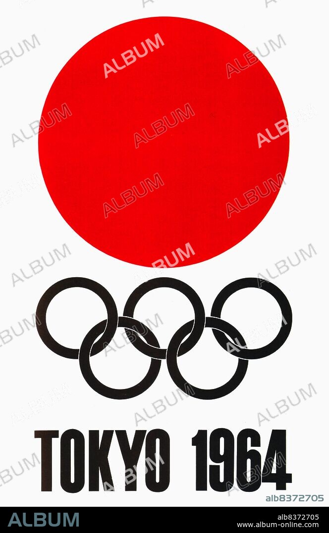 Japan: Poster for the 1964 Summer Olympic Games in Tokyo, International ...