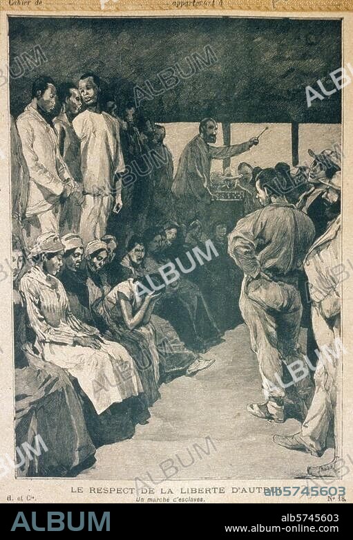 AN NIMO. Slave auction in the USA C19th Album alb5745603