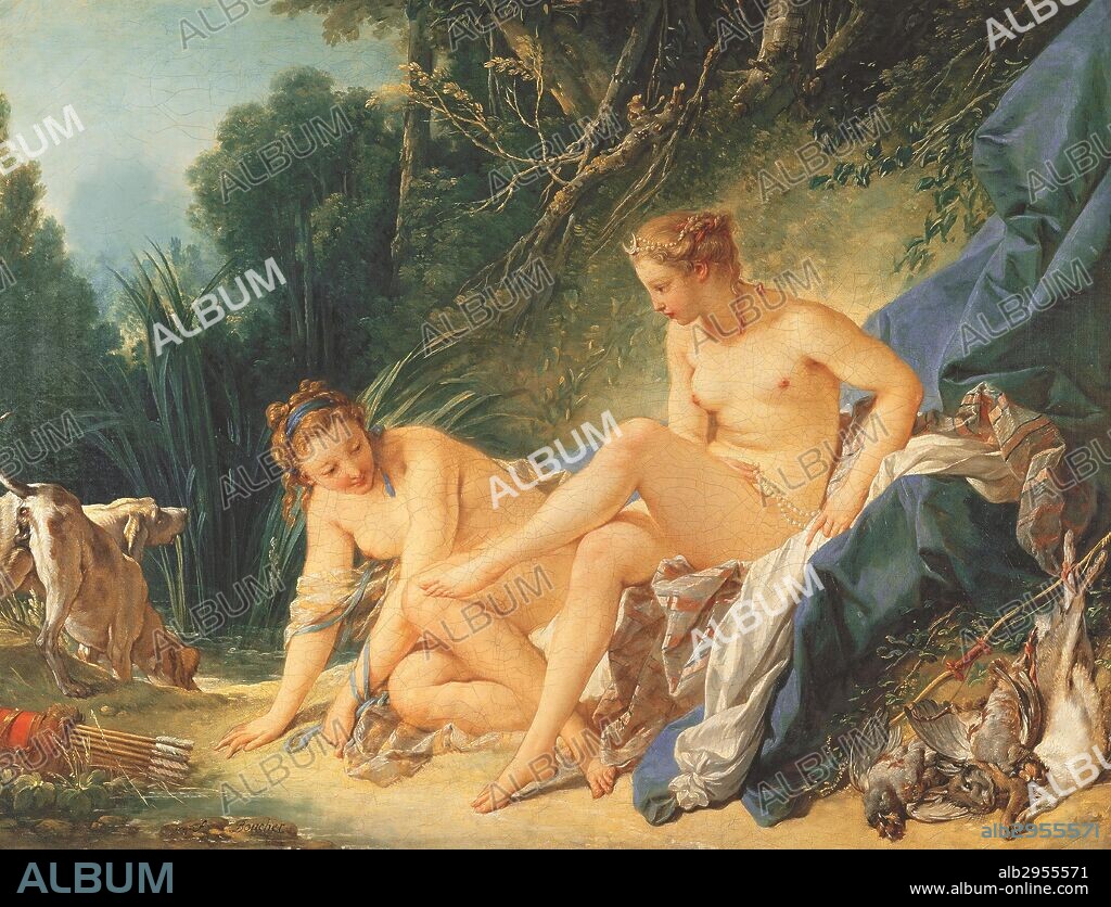 FRANÇOIS BOUCHER. El baño de Diana. Museo de Louvre. Paris.