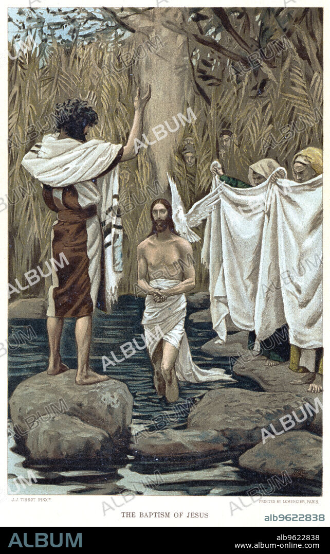 JAMES TISSOT. Baptism of Jesus by John the Baptist c1890. Artist