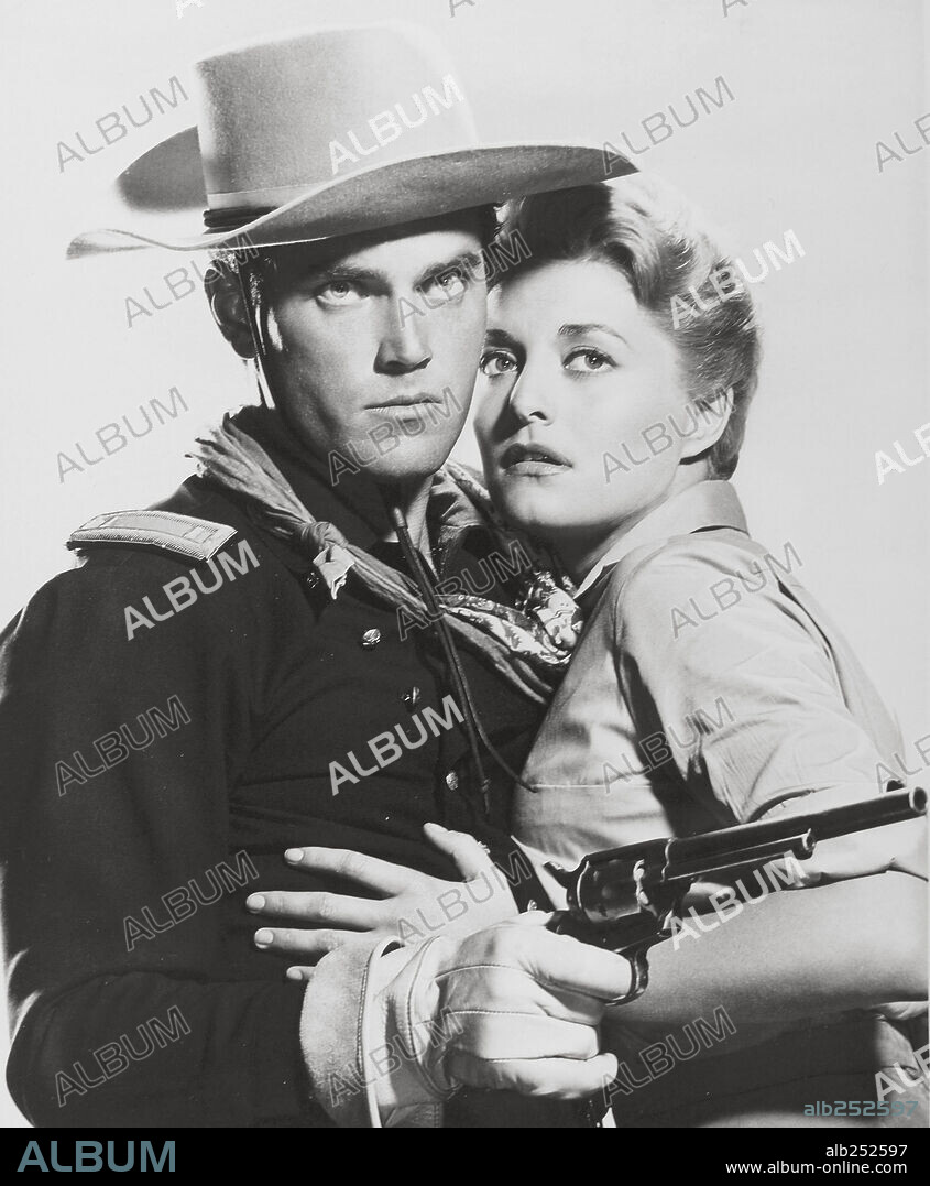 CONSTANCE TOWERS and JEFFREY HUNTER in SERGEANT RUTLEDGE, 1960, directed by JOHN  FORD. Copyright WARNER BROTHERS. - Album alb252597