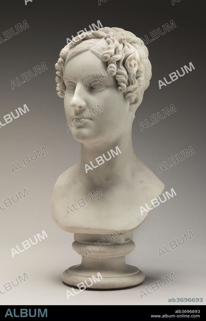 BERTEL THORVALDSEN. Lady Elizabeth Vernon, née Bingham. Dated: model 1816 and/or 1817/1818, carved c. 1821. Dimensions: overall without base: 42.86 x 17.78 x 20.32 cm (16 7/8 x 7 x 8 in.). Medium: Carrara marble.