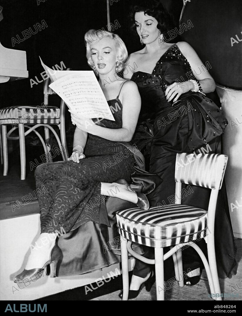 Norma Jean Baker And Jane Russell Jane Russell And Marilyn Monroe In