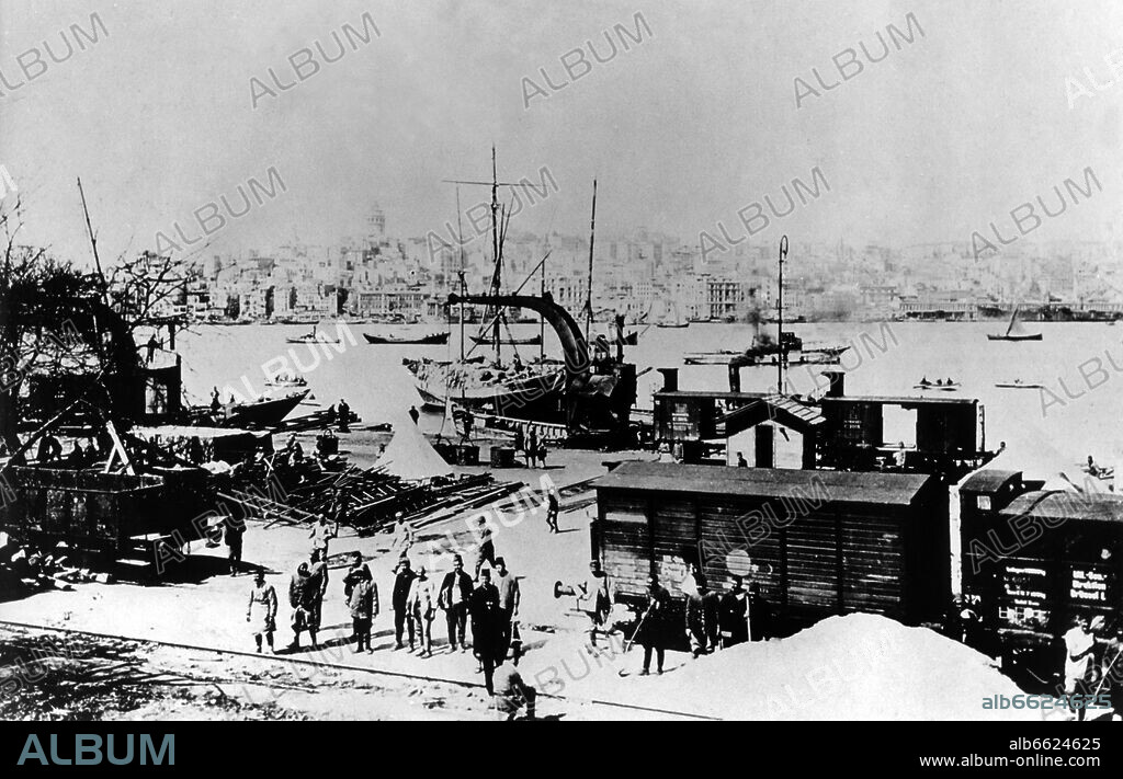 Undated library photo of Constantinople harbor during First World War.